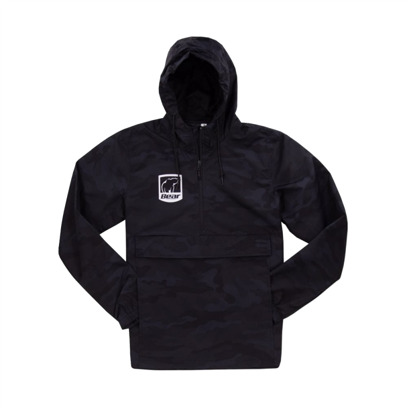 Black Camo Anorak Jacket - XX Large