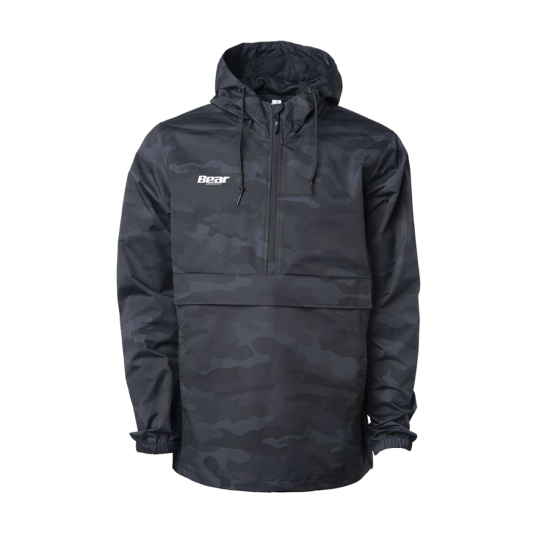 Black Camo Horizontal Logo Anorak Jacket - Medium